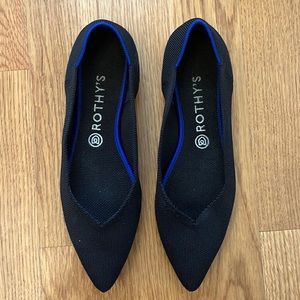 Rothy’s black pointed toe flats - 10.5